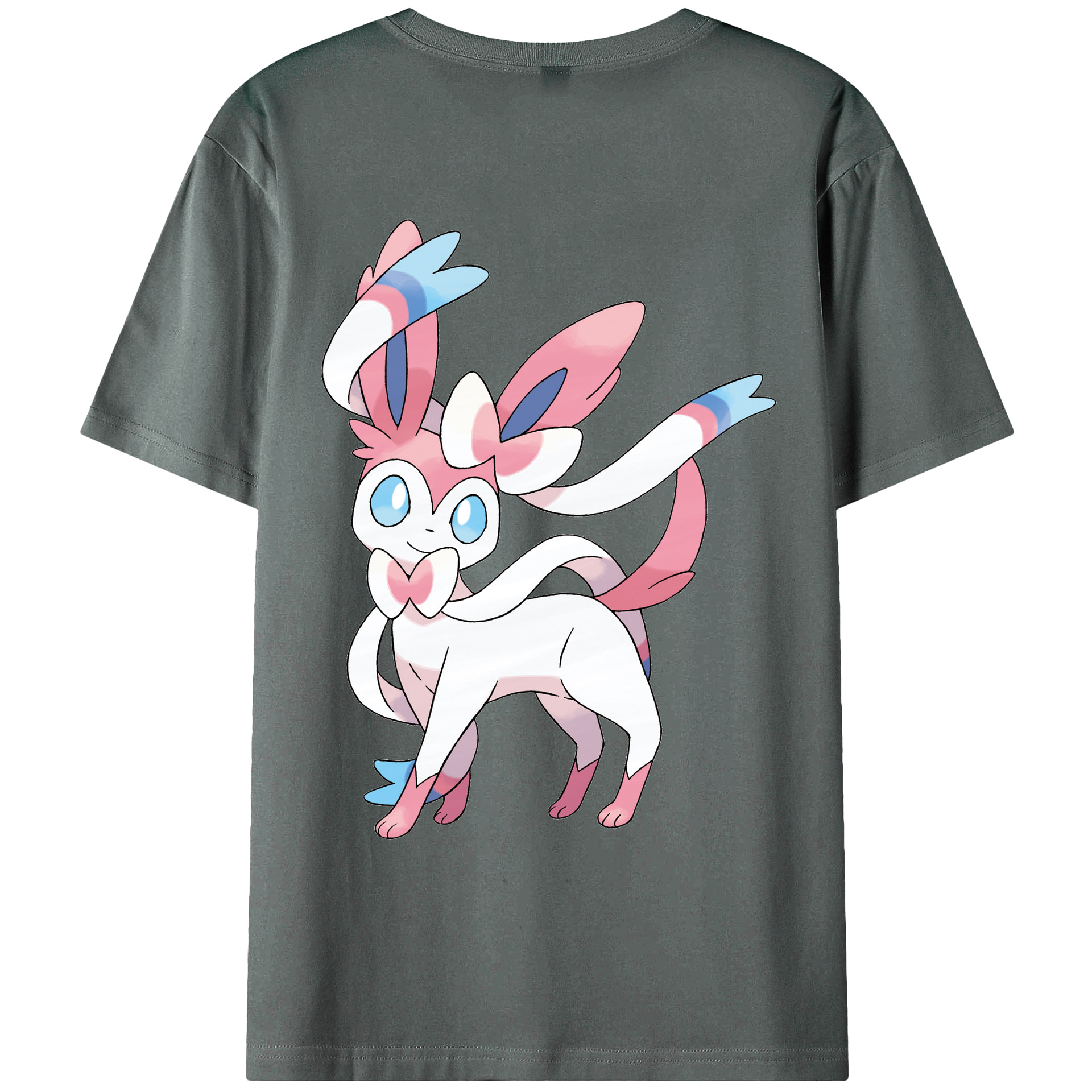 （画像用） ポケットモンスター Pokémon 綿100％ メンズ半袖Tシャツ（バックプリント） 通気性